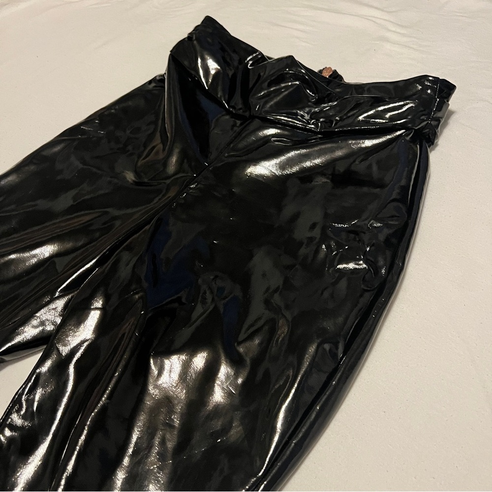 Nookie Viktoria Black Pants Shinny Skinny Sexy Size Large - Picture 3 of 8